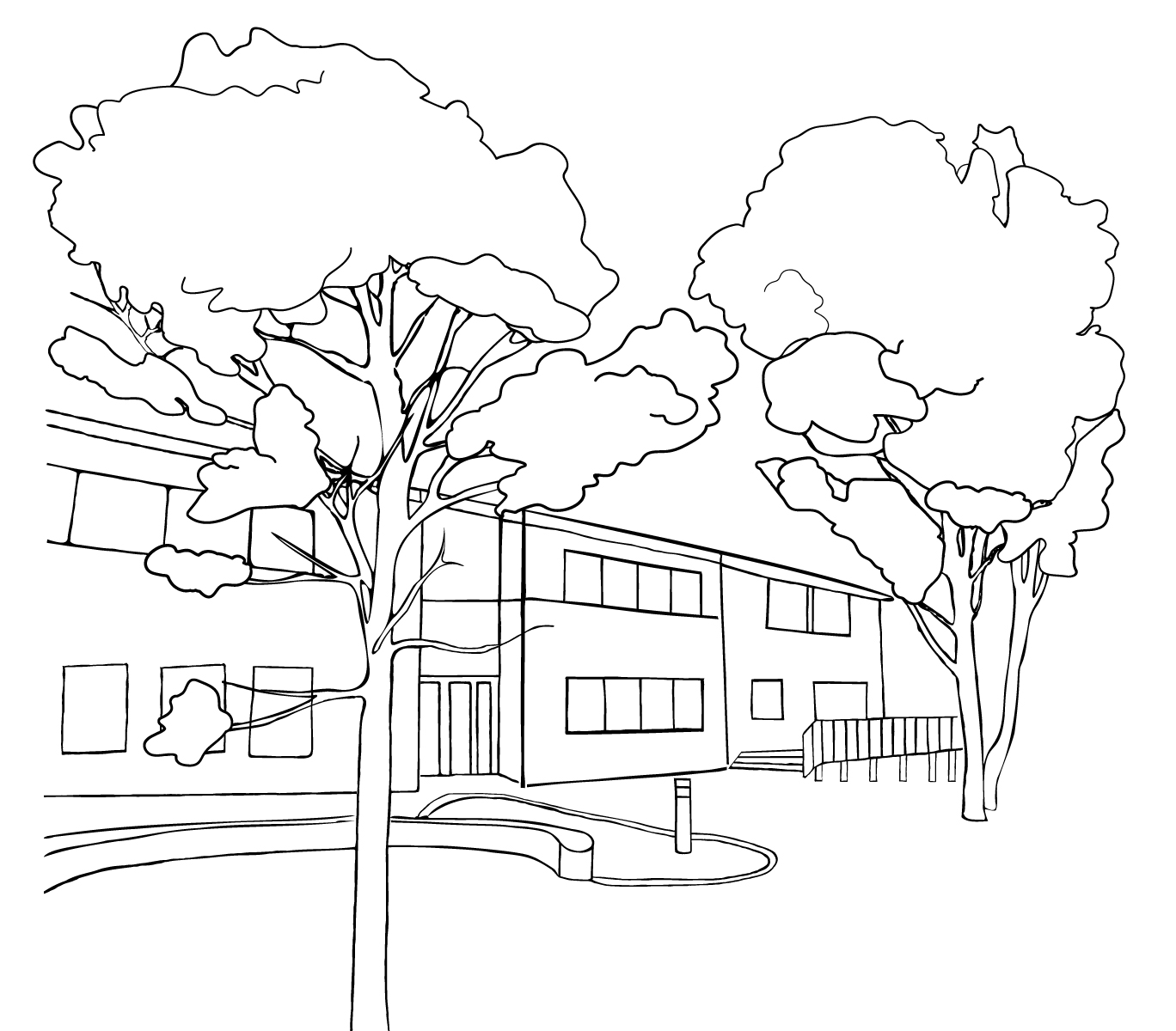 Illustration Schulhof